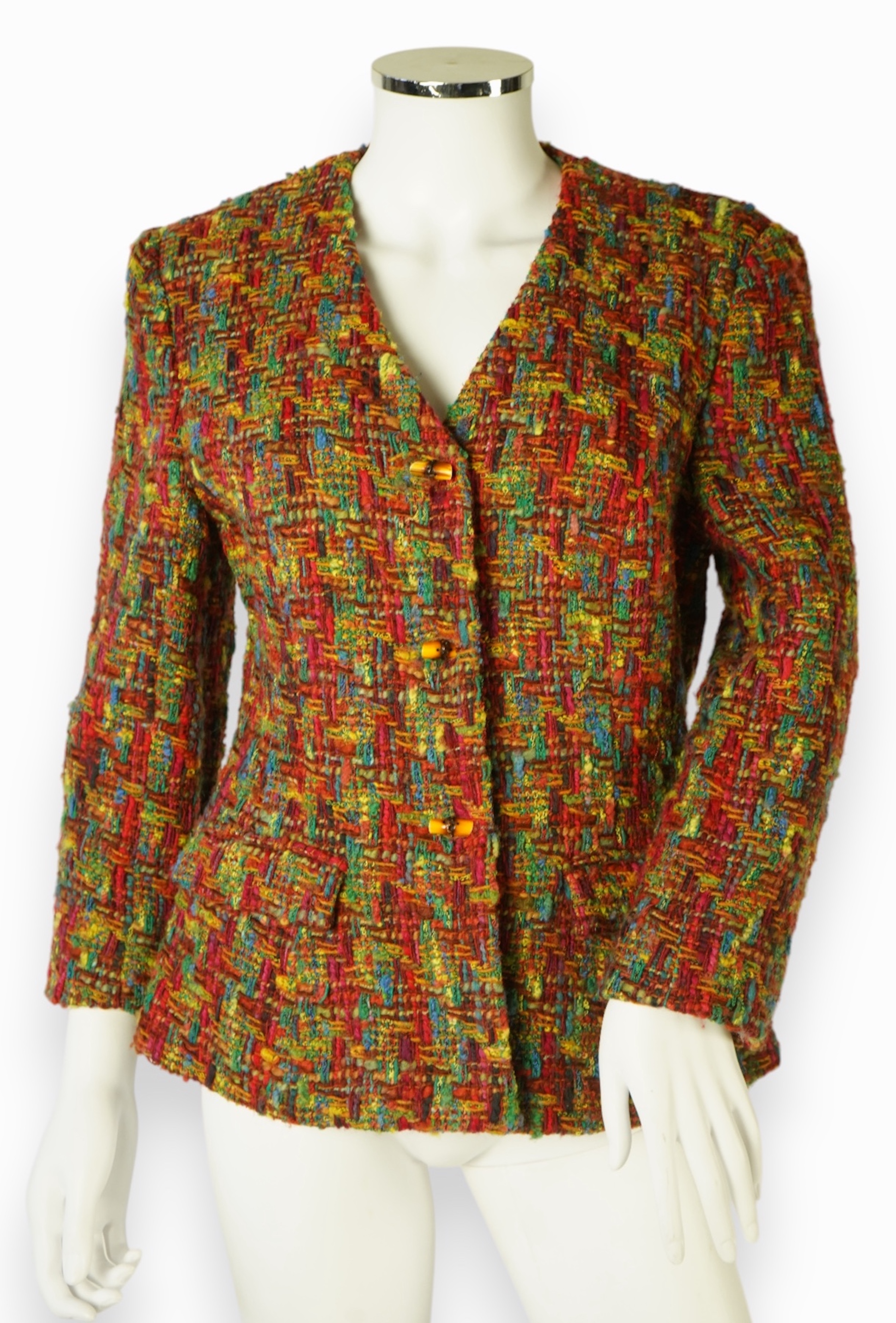 A Kenzo multi colour woollen jacket Size 10